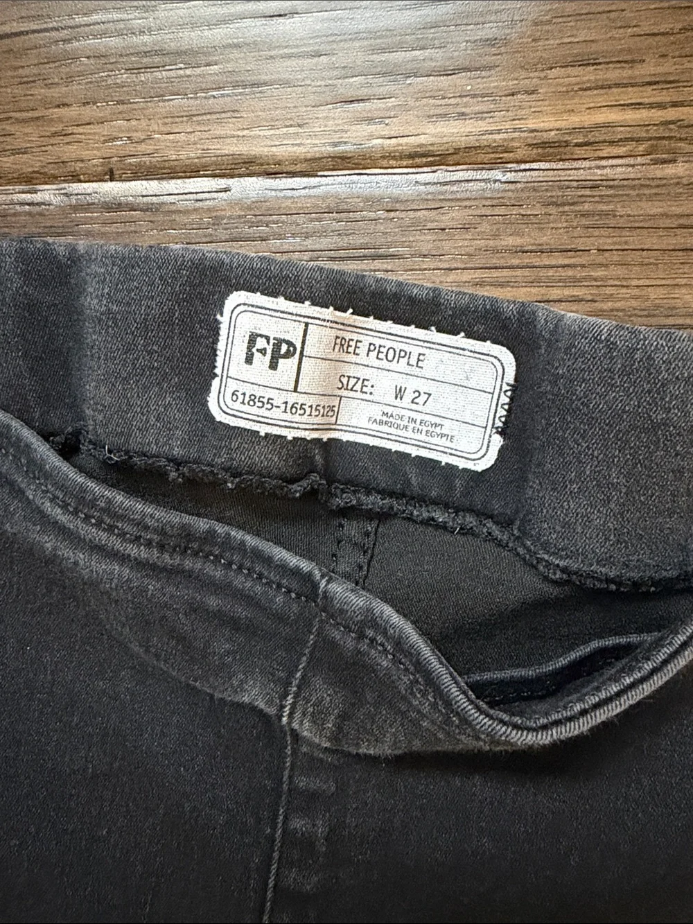 Free People Black Straight Leg Pants